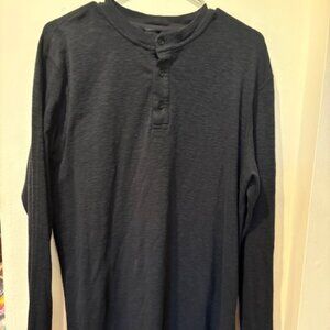 Reining Champ, mens black long sleeve thermal top, size Large